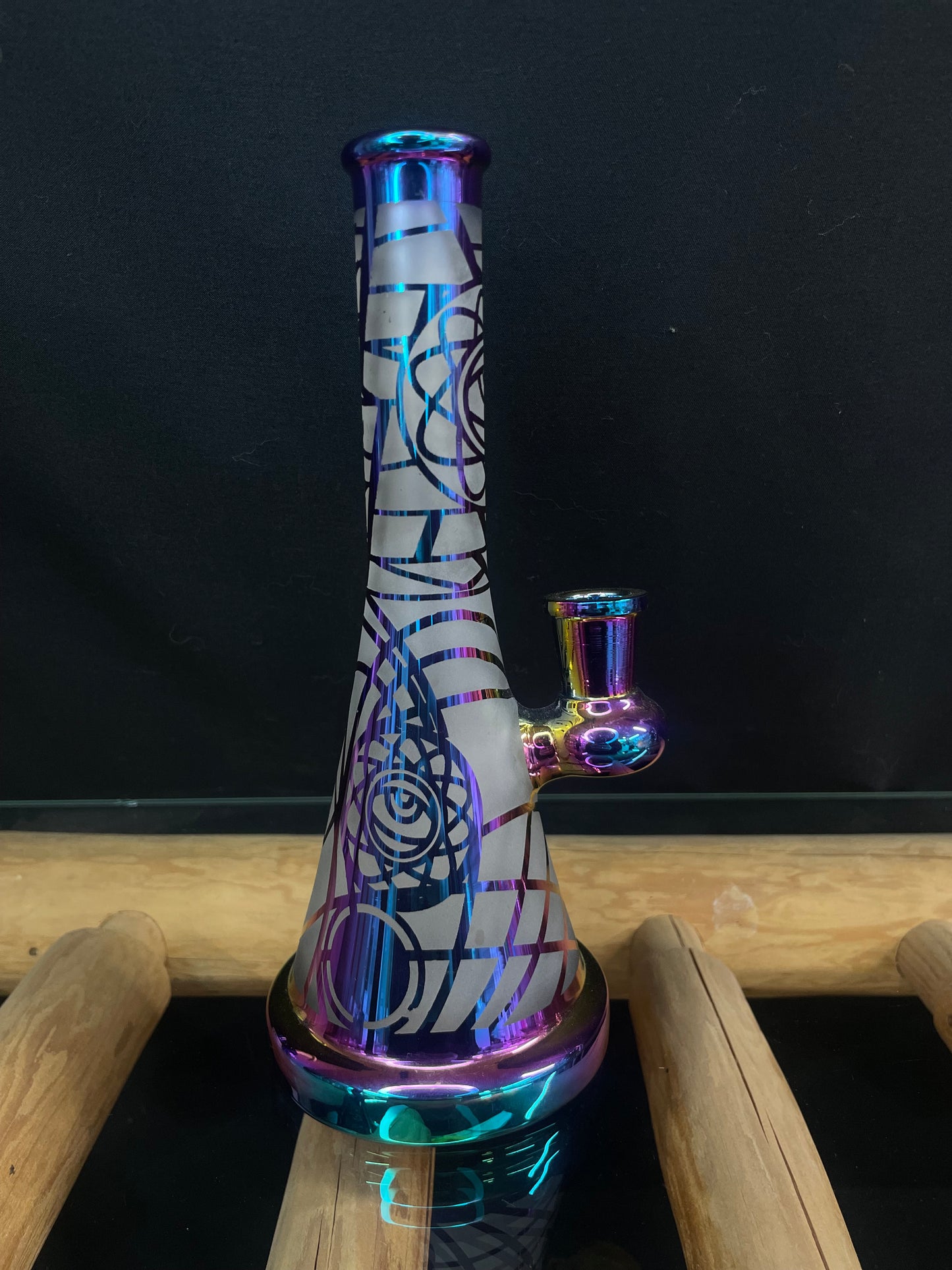 Etched Prism Glass Dab Rig
