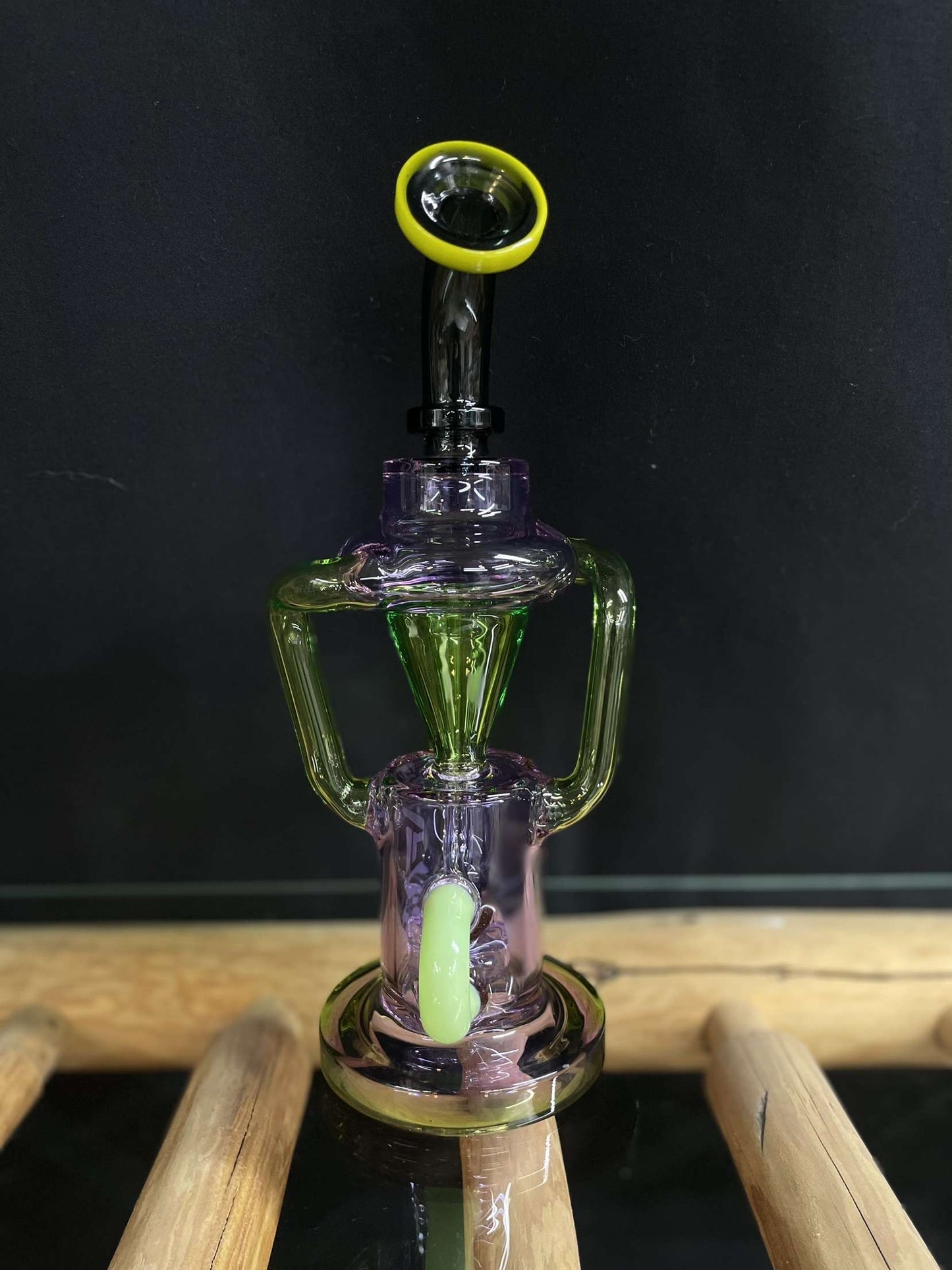 AFM GLASS PALERMO DOUBLE GLASS RECYCLER DAB RIG